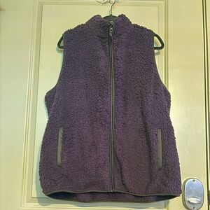 Time and Tru Purple Fleece Vest